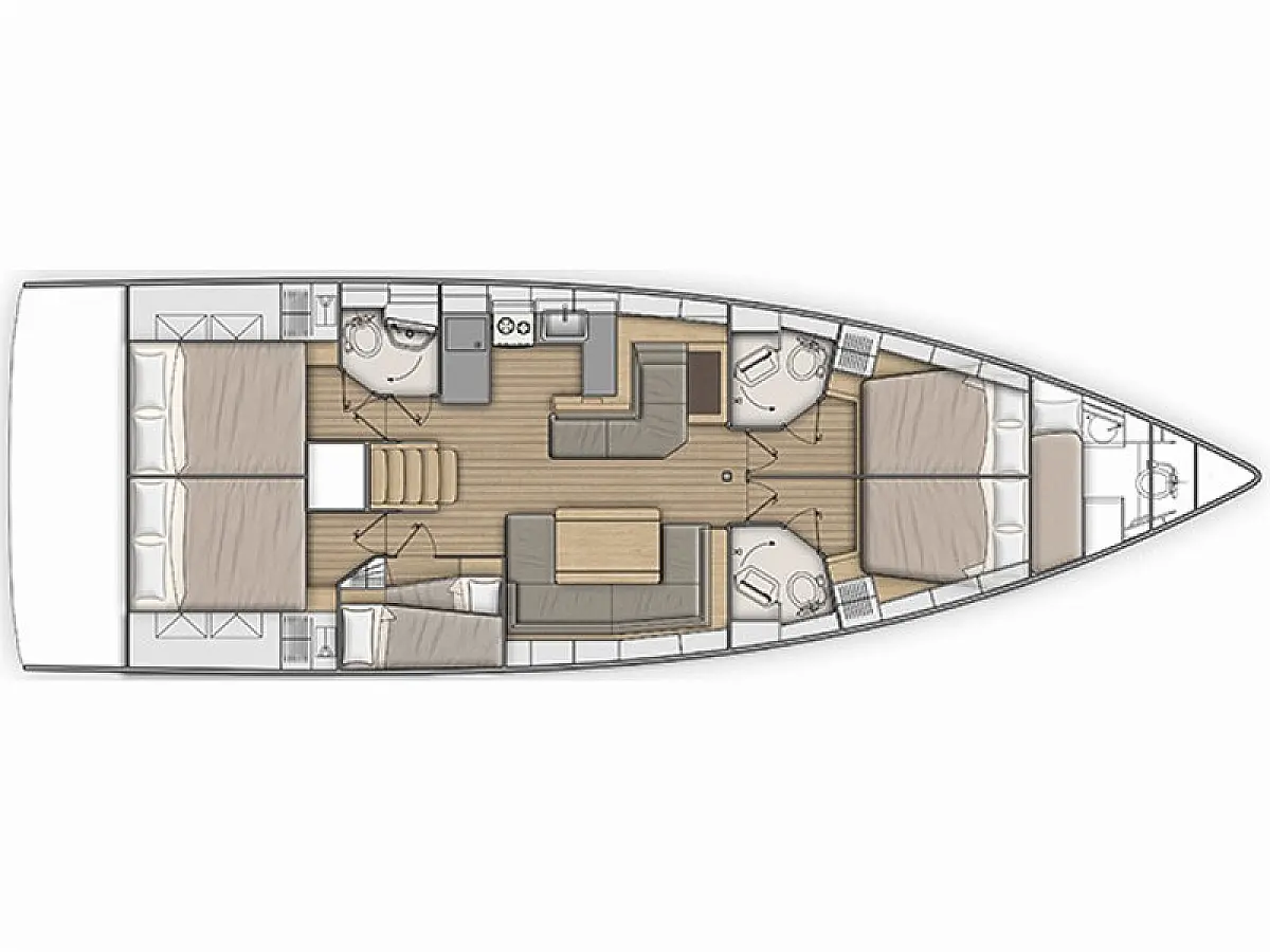 Oceanis 51.1 - Amallo  - Layout image