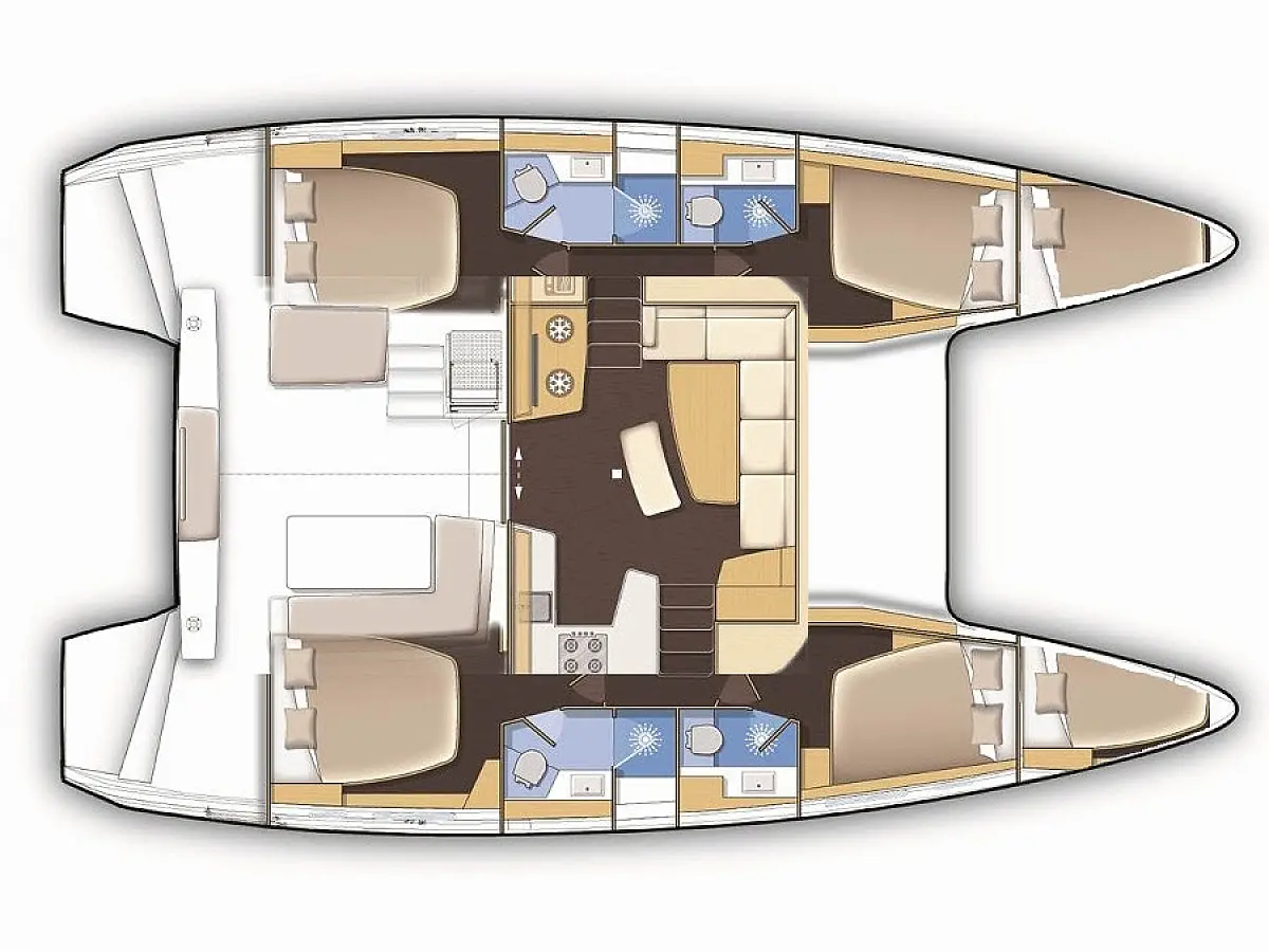 Lagoon 42  - NERA  - [Layout image]