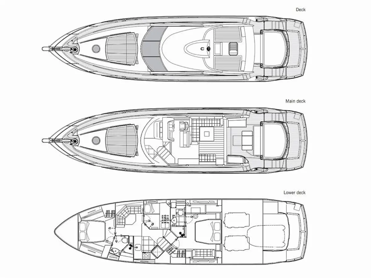 Sunseeker 64 - Marita  - Tlocrt