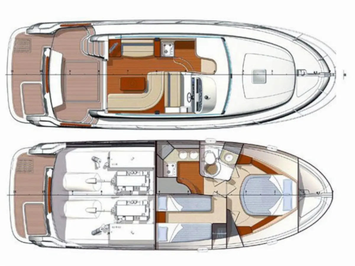 Prestige 36 Fly - Fortuna  - Layout image