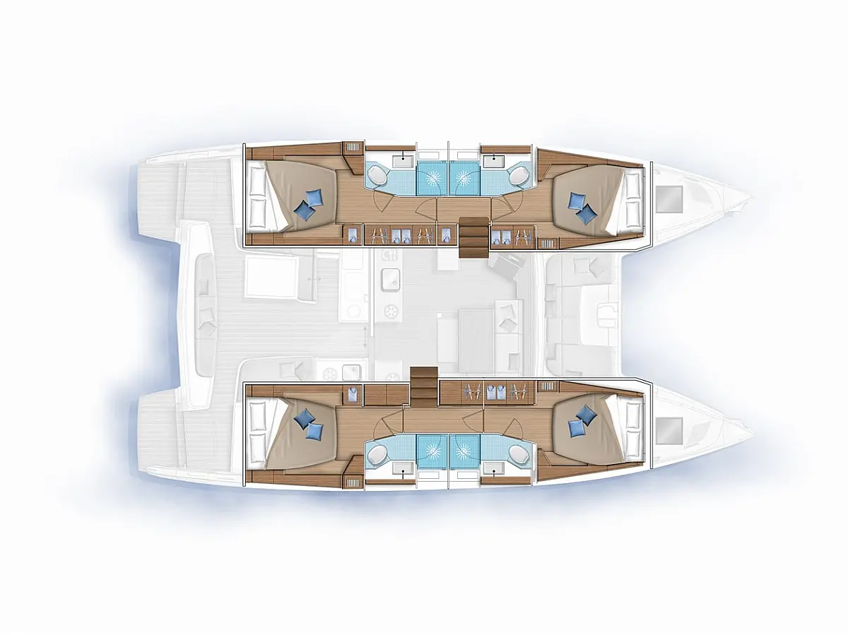 Lagoon 46 Fly - Galeb  - Layout image