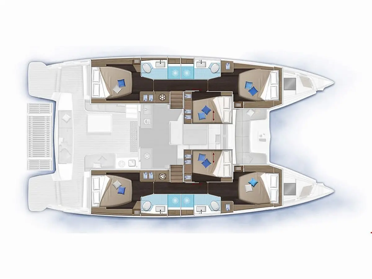 Lagoon 51 Fly - Nevera  - [Layout image]