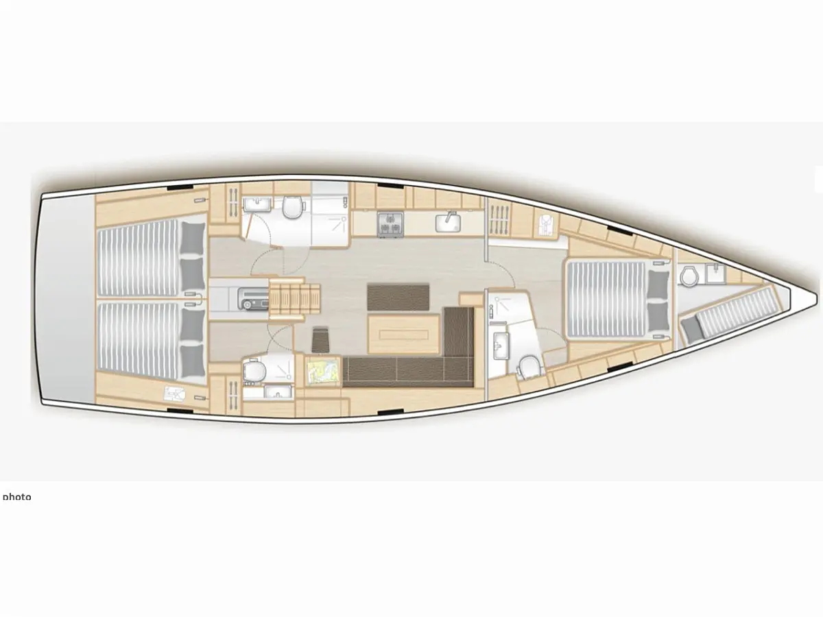 Hanse 508 - Bright Future   - Layout image