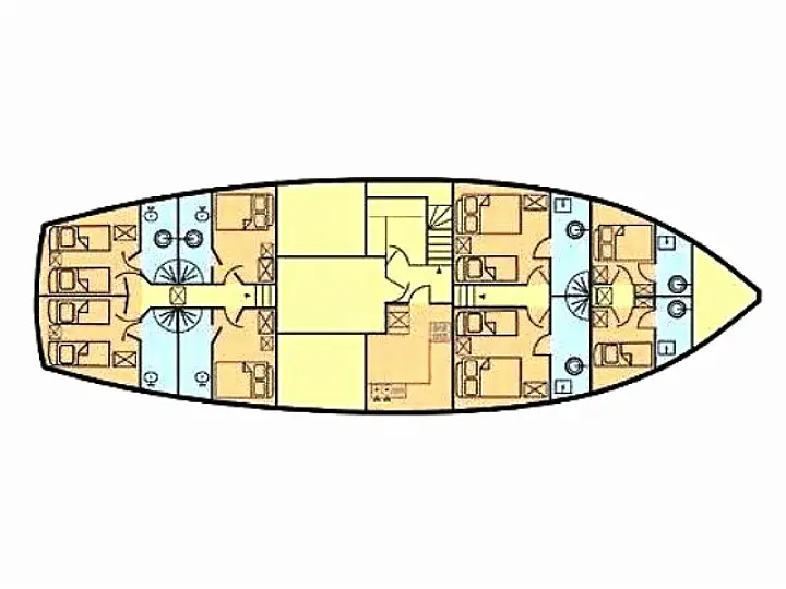 Gulet Queen of Adriatic - QUEEN OF ADRIATIC  - Layout image