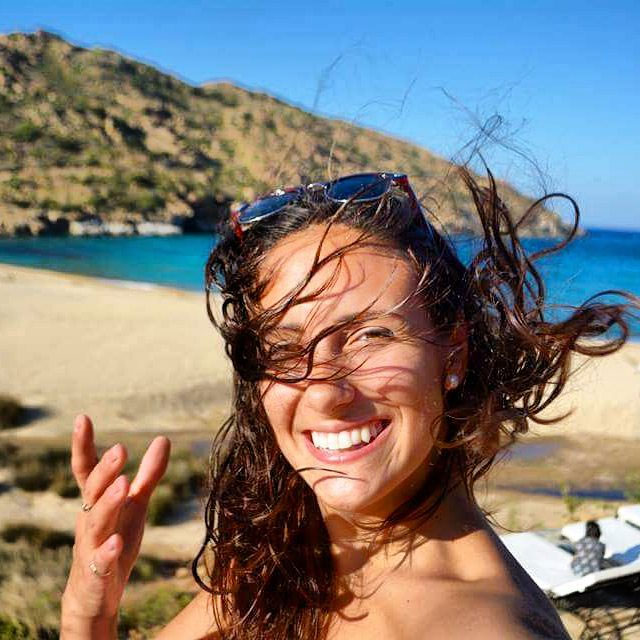 Jenna Davis on the beach