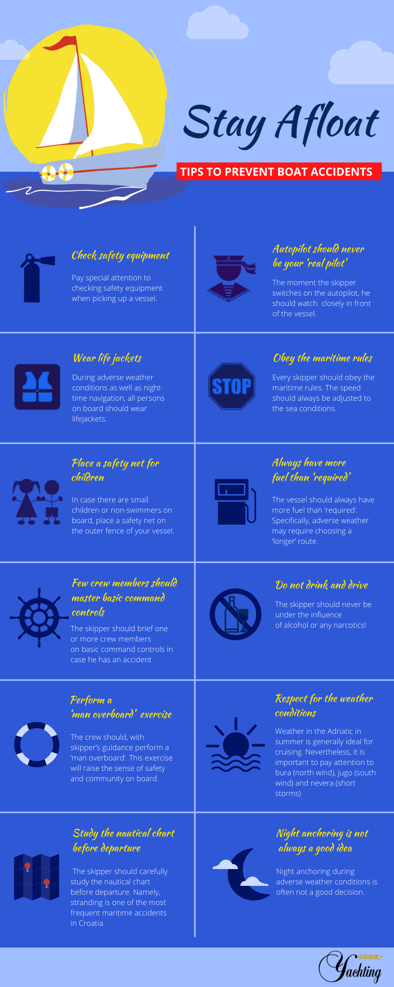 Sailboat Cruising In Croatia - Tips To Prevent Boat Accidents - Infographic