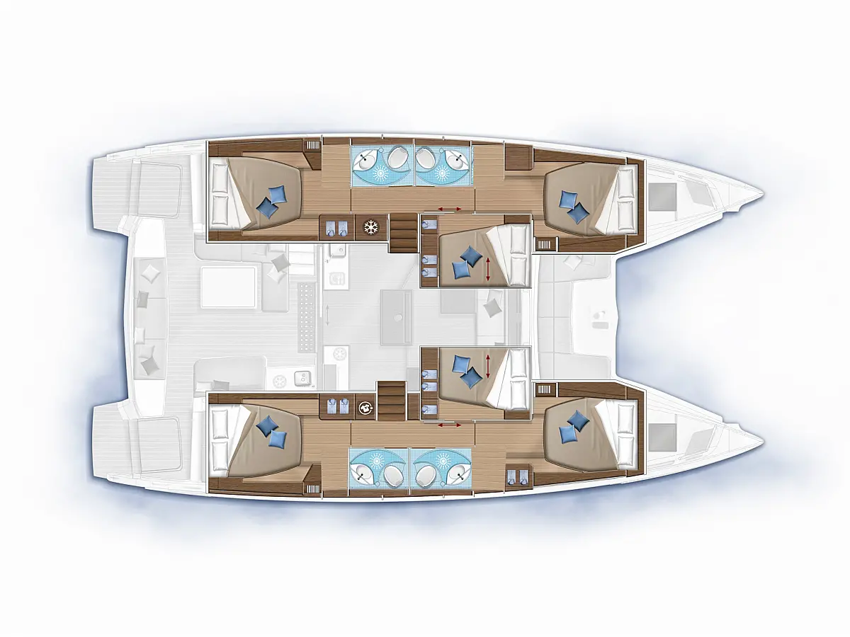 Lagoon 50 Fly - MILA  - [Layout image]