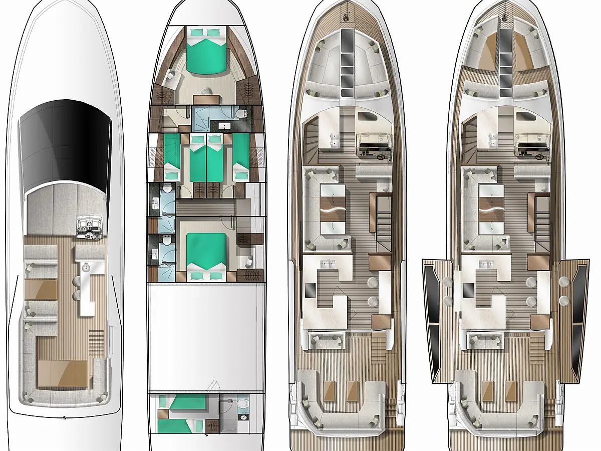 Galeon 640 Fly - FG Star  - Layout image