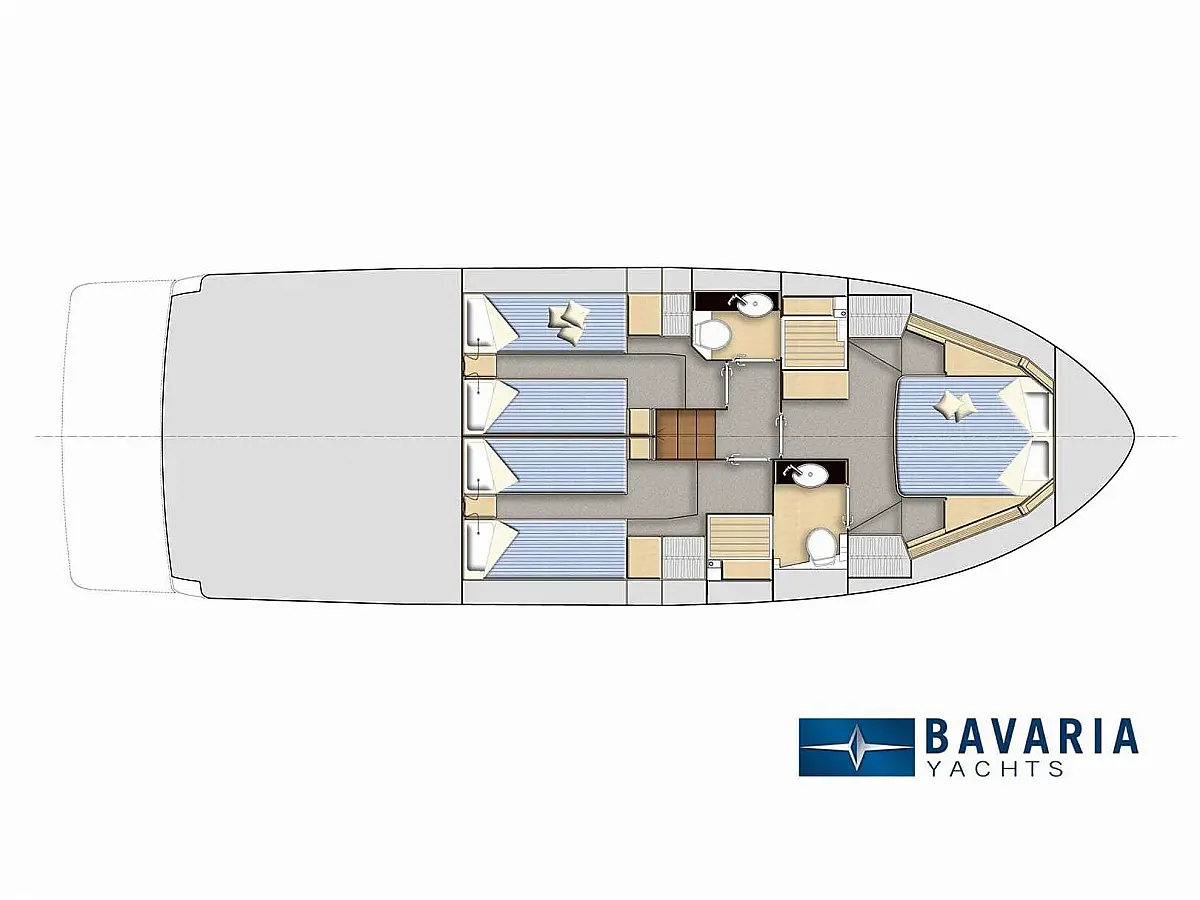 Bavaria Virtess 420 Fly - Sunrise  - Layout image