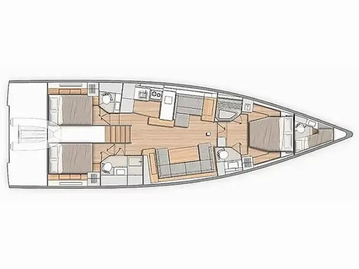 Oceanis 54 - Eve One  - Layout image